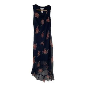 Sheer floral maxi dress